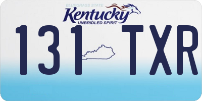 KY license plate 131TXR