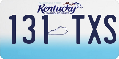 KY license plate 131TXS
