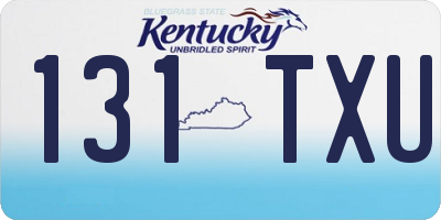 KY license plate 131TXU