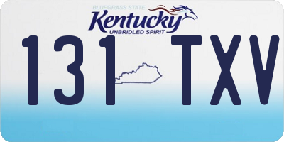 KY license plate 131TXV