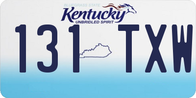 KY license plate 131TXW