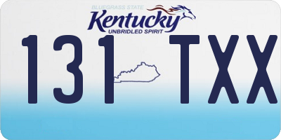 KY license plate 131TXX
