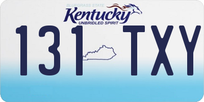 KY license plate 131TXY