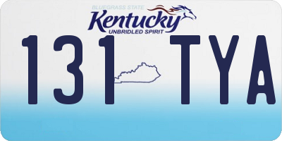 KY license plate 131TYA
