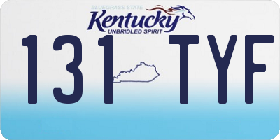 KY license plate 131TYF