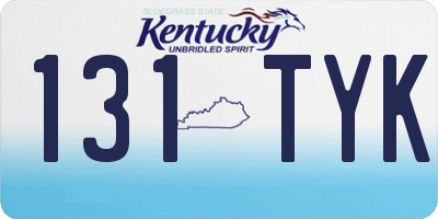 KY license plate 131TYK
