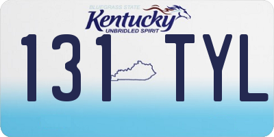 KY license plate 131TYL