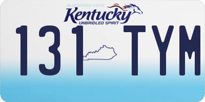 KY license plate 131TYM