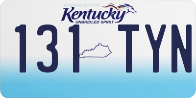 KY license plate 131TYN