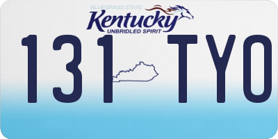 KY license plate 131TYO