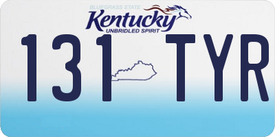 KY license plate 131TYR