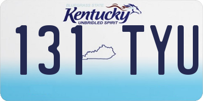 KY license plate 131TYU
