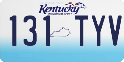 KY license plate 131TYV