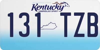 KY license plate 131TZB