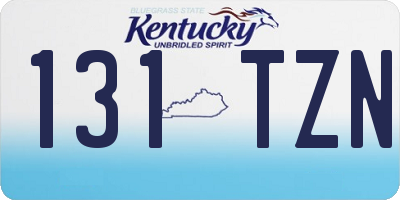 KY license plate 131TZN