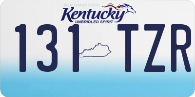 KY license plate 131TZR