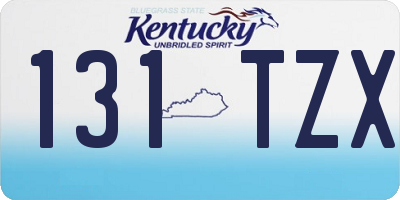 KY license plate 131TZX