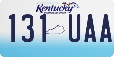 KY license plate 131UAA