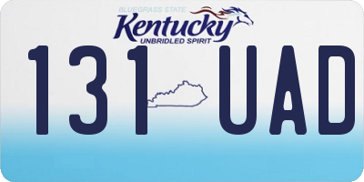 KY license plate 131UAD