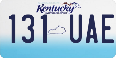 KY license plate 131UAE