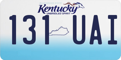 KY license plate 131UAI