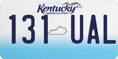 KY license plate 131UAL
