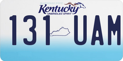 KY license plate 131UAM