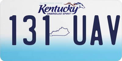 KY license plate 131UAV