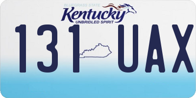 KY license plate 131UAX