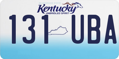 KY license plate 131UBA