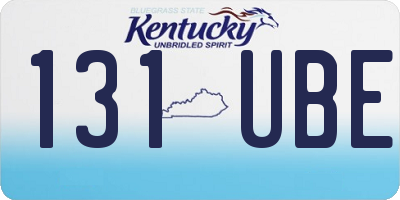 KY license plate 131UBE