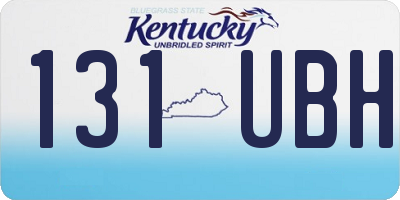 KY license plate 131UBH