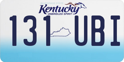 KY license plate 131UBI