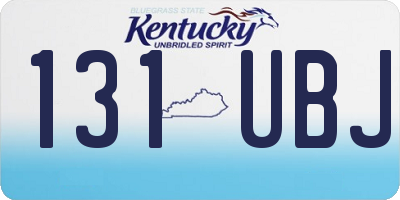 KY license plate 131UBJ