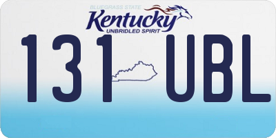 KY license plate 131UBL