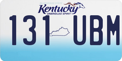 KY license plate 131UBM