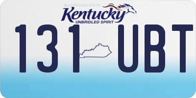 KY license plate 131UBT