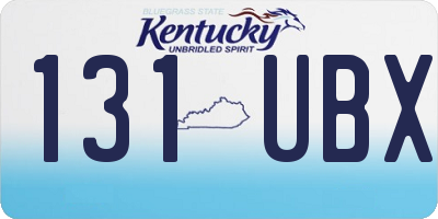 KY license plate 131UBX