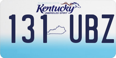 KY license plate 131UBZ