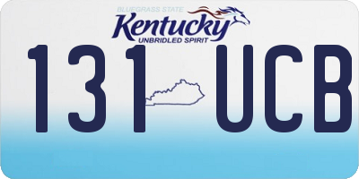 KY license plate 131UCB