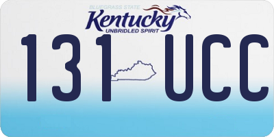 KY license plate 131UCC