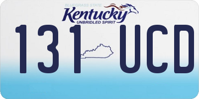 KY license plate 131UCD