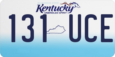 KY license plate 131UCE