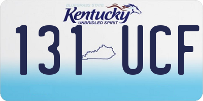 KY license plate 131UCF