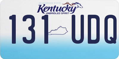 KY license plate 131UDQ