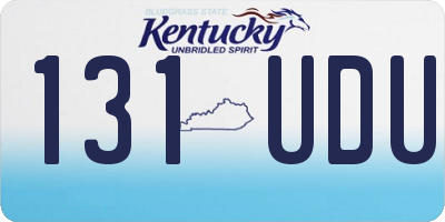 KY license plate 131UDU