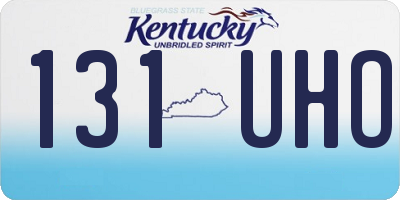 KY license plate 131UHO