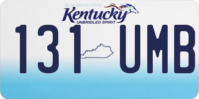 KY license plate 131UMB