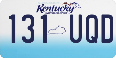 KY license plate 131UQD