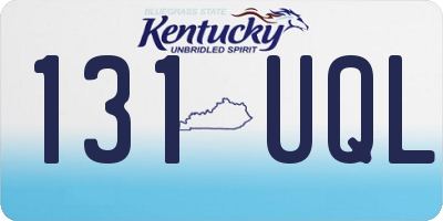KY license plate 131UQL